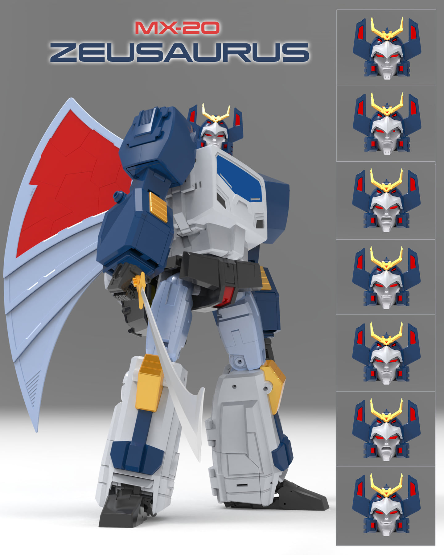 X-Transbots Toys MX-20 Zeusaurus (Deathsaurus) Official Color Images